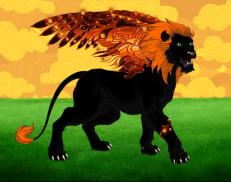 A custom Lion puma named 'Jack O' Lantern '