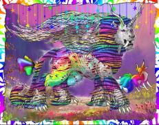 A custom Lion puma named 'Rainbow Dash'