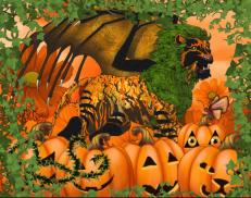 A custom Lion puma named 'Pumpkin King'