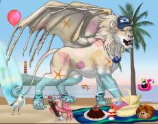 A custom Lion puma named 'On The Sea Shore'