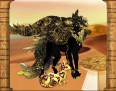 A custom Cheetah puma named '♠ Lost Desert Dunescape'