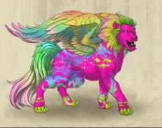 A custom Lion puma named 'Rainbow in the Sky'