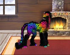 A custom Cheetah puma named 'NEW YEAR'S RAINBOW'