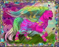 A custom Tiger puma named 'End of the Rainbow'