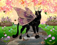 A custom Cheetah puma named 'Party Girl &trade; ⚘ ☂'