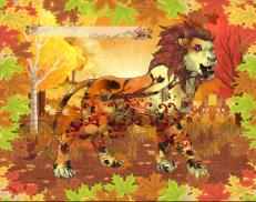 A custom Lion puma named 'Fall Harvest &trade; ⚰'