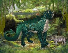 A custom Lion puma named 'Stegosaurus FOSSIL 0 &trade; ⚜ ☘ ⚔'