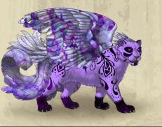 A custom Snow Leopard puma named 'Narci, Fable Singer'