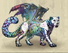 A custom Snow Leopard puma named 'Blacklight Effect &trade; ✸'