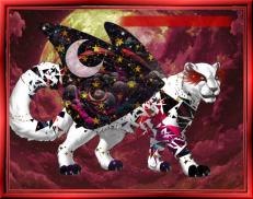 A custom Snow Leopard puma named 'Shattered &trade; ⚘'