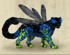 A custom Snow Leopard puma named 'Frost Petal ™'