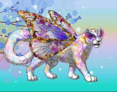 A custom Snow Leopard puma named 'Colors of Summers Past'