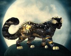 A custom Snow Leopard puma named 'Heart of the Sunrise'