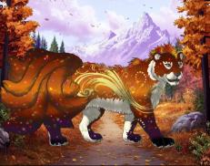 A custom Snow Leopard puma named 'Chuseok of Autumn'