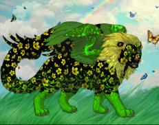 A custom Snow Leopard puma named 'Solidago'