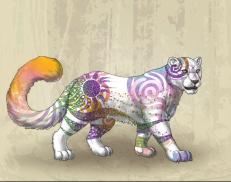 A custom Snow Leopard puma named 'Birthday Raffle Snow Leopard'