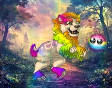 A custom Wushi puma named 'Rainbow Way'