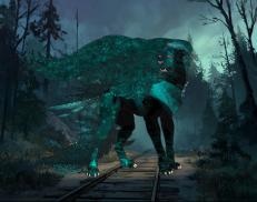 A custom Cheetah puma named 'Kikiyoan of Haunted Train Travels'