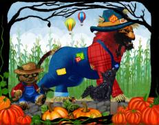 A custom Lion puma named 'Patchy The Scarecrow'