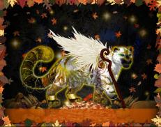 A custom Snow Leopard puma named 'Royal Pumpkin(White)'