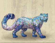 A custom Snow Leopard puma named 'Winter Custom Raffle Snow Leopard'