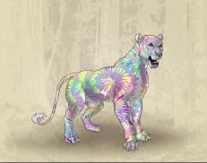 A custom Lion puma named 'Drop The Ball &trade;'