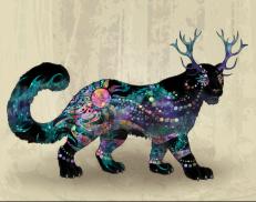 A custom Snow Leopard puma named 'Sugarplum Shine ꉕ'