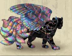 A custom Snow Leopard puma named 'Hellbloom Devil ♨ ✵'