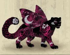 A custom Snow Leopard puma named 'Moonstone Rose &trade; ⚘'