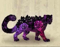 A custom Snow Leopard puma named 'Hesperosaurus &trade; ☘'