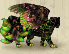 A custom Snow Leopard puma named 'Engelbert Angel &trade; ☪ ✵'