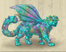 A custom Snow Leopard puma named 'Prisma Sea &trade; ✾ ✻'