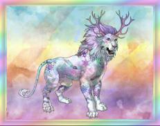 A custom Lion puma named 'Stained Glass Snow &trade; ꉕ'
