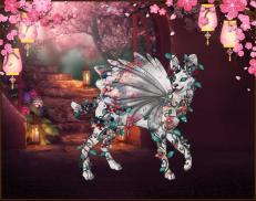 A custom Serval puma named 'Moondance Blossoms'