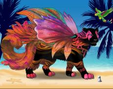 A custom Snow Leopard puma named 'Back to the Island'