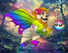 A custom Wushi puma named 'Rainbow Way'