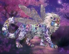 A custom Snow Leopard puma named 'Verbena'