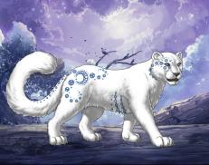 A custom Snow Leopard puma named 'Pouncey Boy (M)'